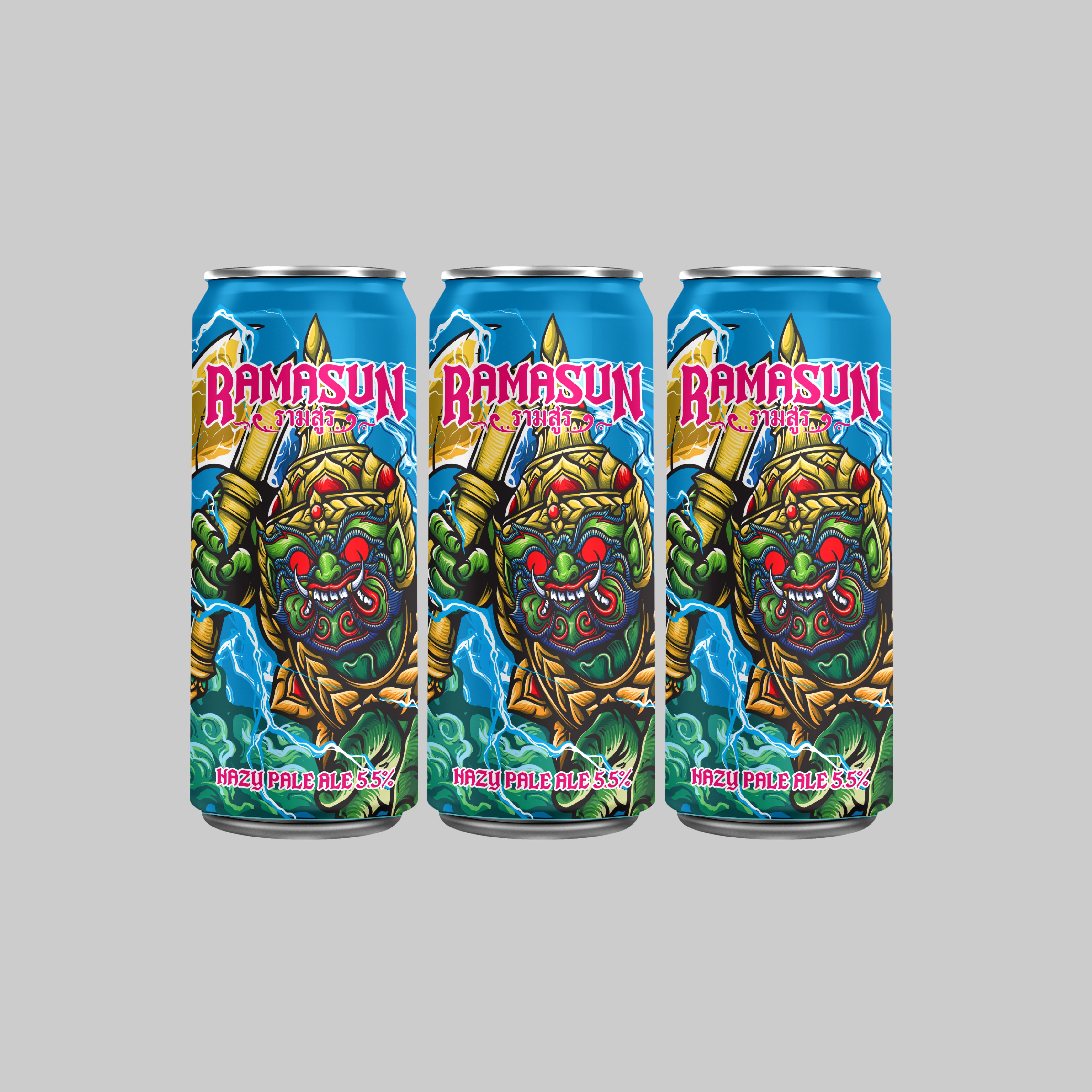 Happy Thunder Ramasun Hazy Pale Ale Can 490ml 5.5% (Pack of 3) - Time2Drink
